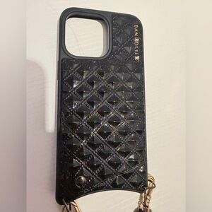 Bandolier Black Quilted Crossbody Phone Case